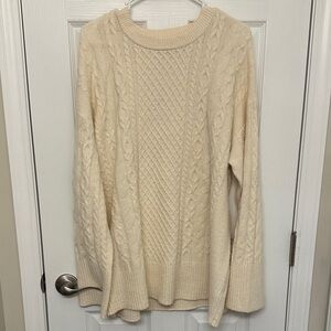 a new day Cream Cable Knit Sweater